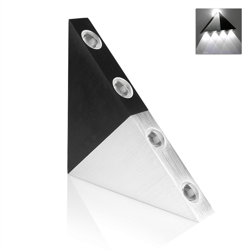 Aluminum Triangle Wall Sconce with Colorful Lights